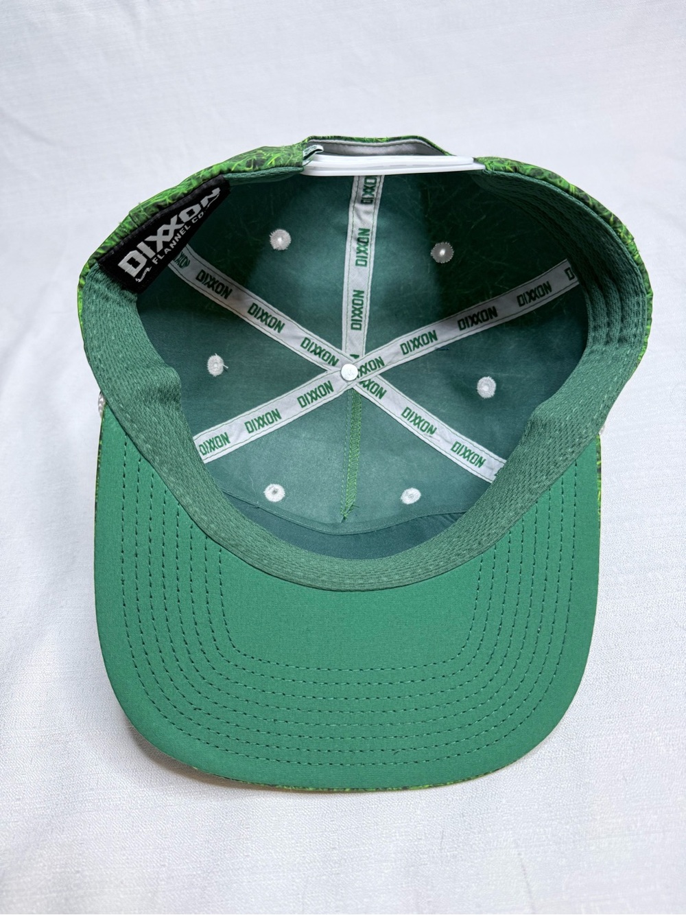 Dixxon Flannel Co Ford Snapback Hat Mens Green Grass Print Rope Trucker Cap - Picture 5 of 8